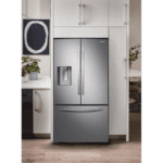 Samsung 23 Cu.Ft. 3-Door French Door, Counter Depth Refrigerator in Stainless Steel in room product image
