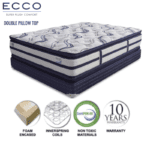 Ecco Double Pillow Top Mattress Comfort Bedding product image