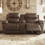 Ashley Edmar Power Reclining Loveseat with Console and Adjustable Headrest By Ashley product image