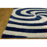 804 3D Shag in Cobalt Rug 5x7 flat product image