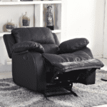 Black Faux Leather Recliner By Mcferran product image