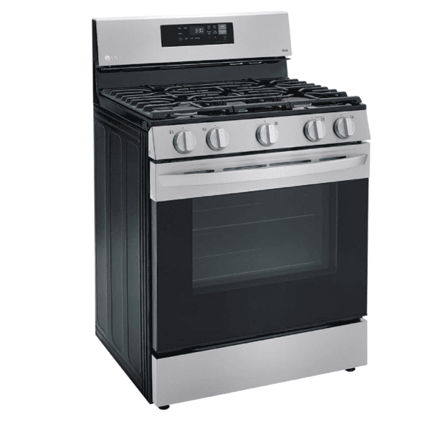 LG 5.8 cu ft. Smart Wi-Fi Enabled Gas Range with EasyClean® angled product image