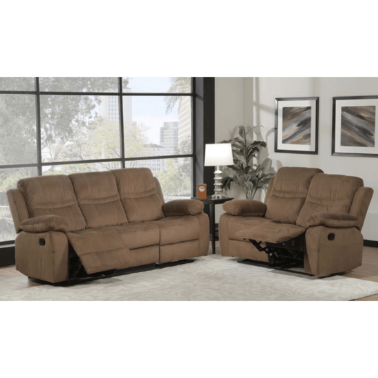 Maddox in Brown Sofa and Loveseat With 4 Recliner By Home Source Design product image