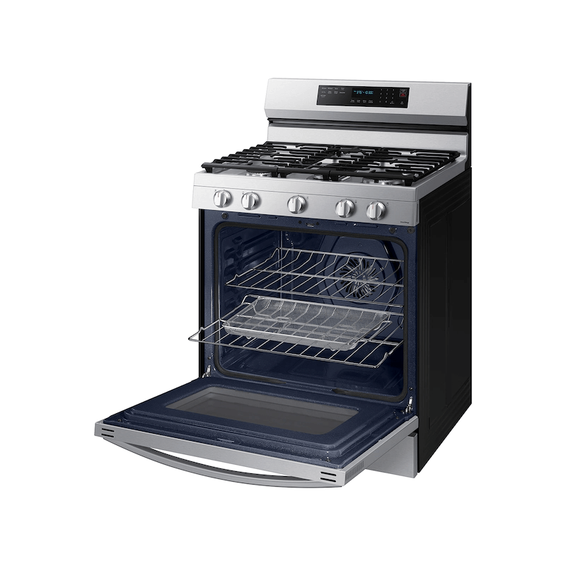 6.0 cu. ft. Smart Freestanding Gas Range with No-Preheat Air Fry, Convection+ & Stainless Cooktop in Stainless Steel open