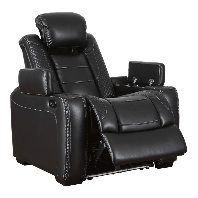 Party Time Power Recliner in Black by Ashley Open no background product image