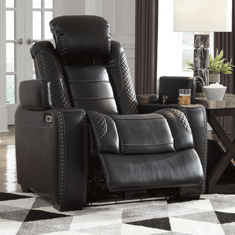 Party Time Power Recliner in Black by Ashley Open product image