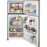 Frigidaire Gallery 20.0 Cu. Ft. Top Freezer Refrigerator open in no background product image