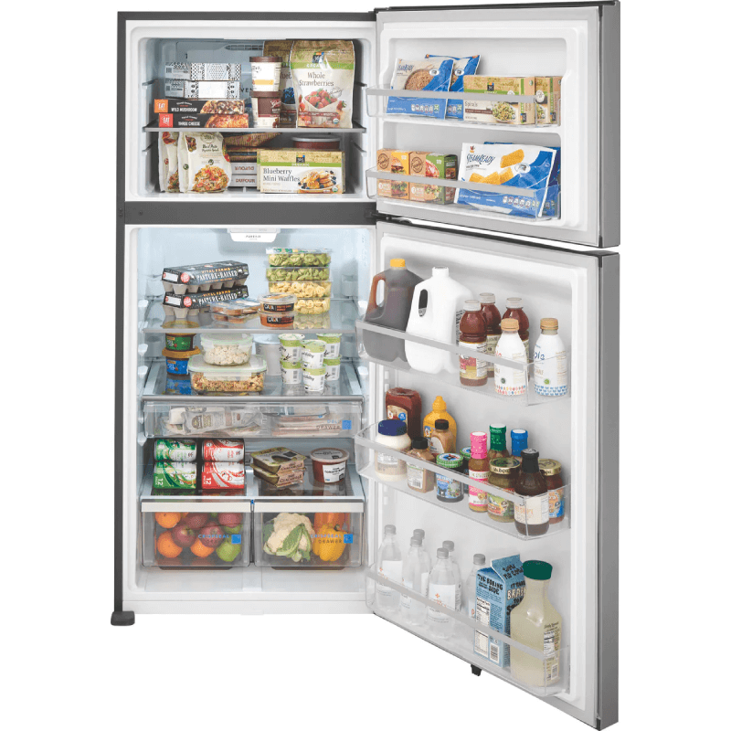 Frigidaire Gallery 20.0 Cu. Ft. Top Freezer Refrigerator open in no background product image