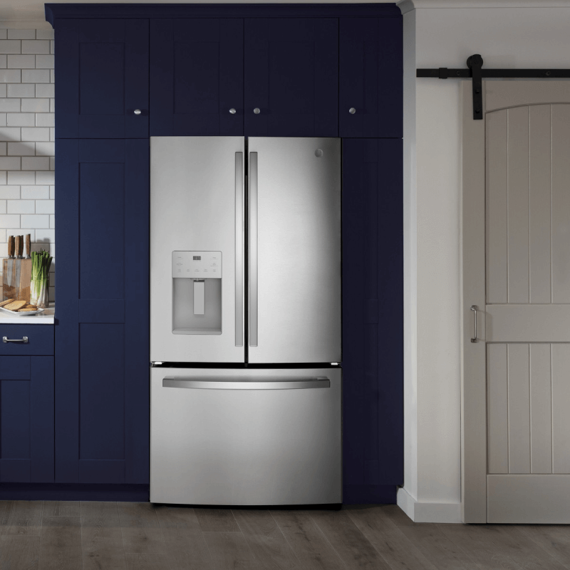 GE 25.6 Cu. Ft. Fingerprint Resistant French-Door Refrigerator In Stainless Steel in room product image