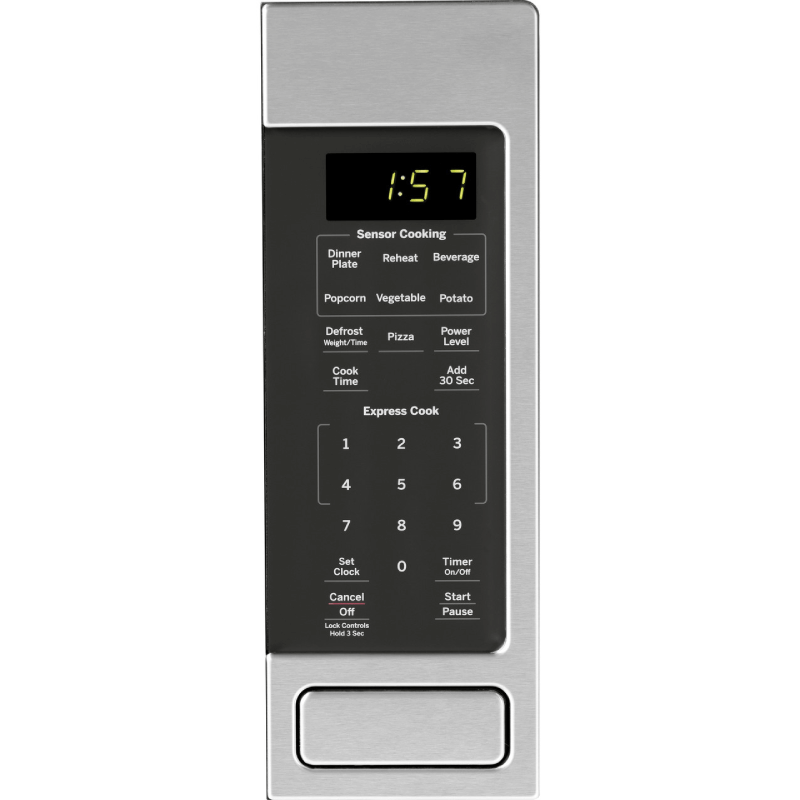 GE 1.6 Cu. Ft. Countertop Microwave Oven GE control panel product image
