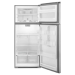 18 cu. ft. Top Freezer Refrigerator in Stainless Steel head on door open product image