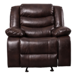 Brown Breathable Faux Leather Recliner Chair By Milton Green Stars head on product image