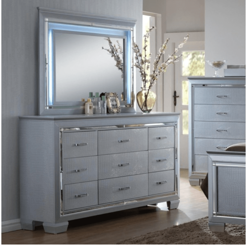 Lillian Dresser and Mirror By Crown Mark