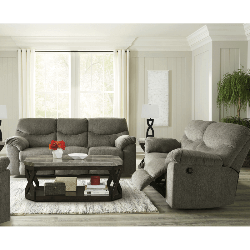 Alphons Reclining Sofa and Loveseat Set By Ashley