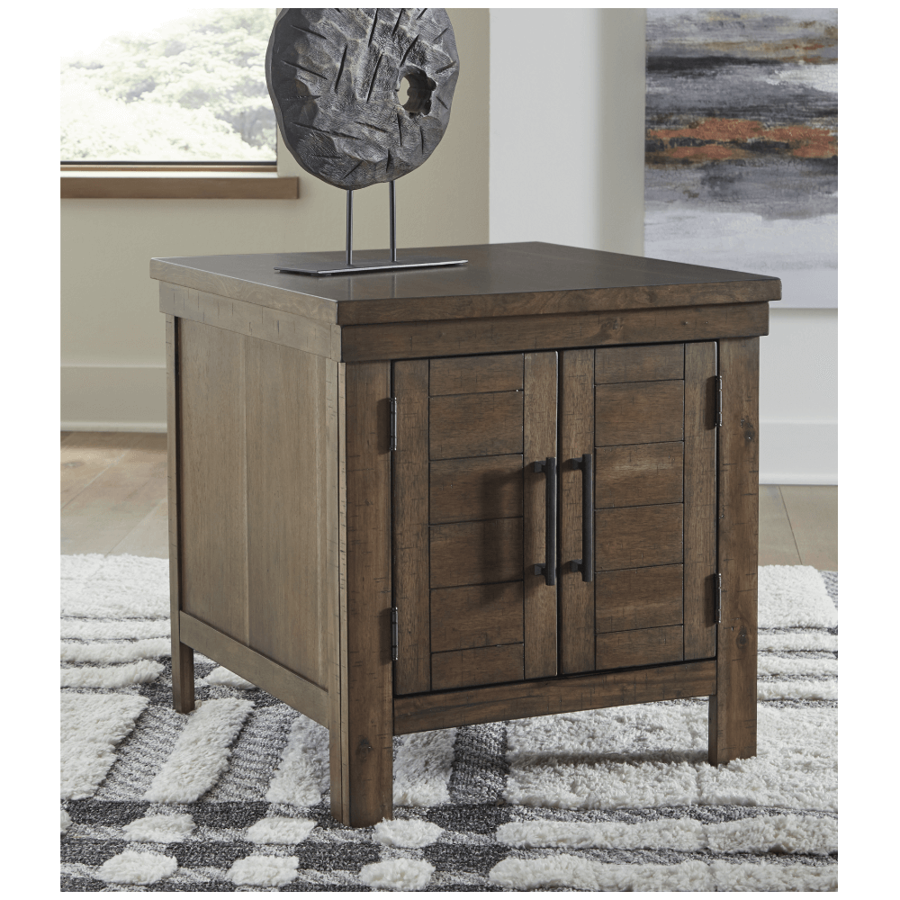 Moriville End table with 2 Door and Shelf