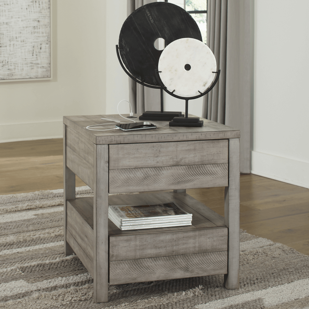 Naydell End Table with USB Charging By Ashley