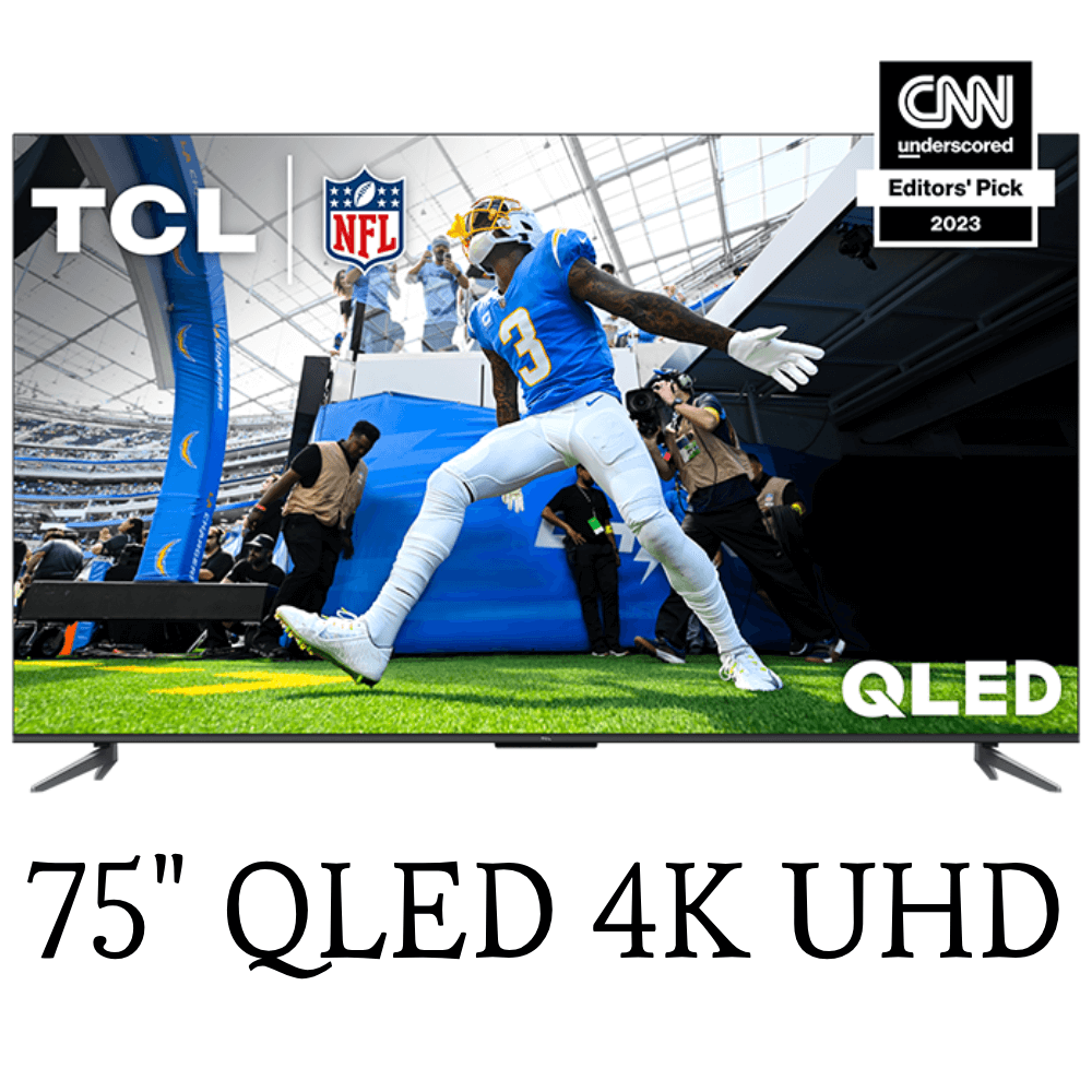 TCL 75″ Q Class 4K QLED HDR Smart TV With Google TV