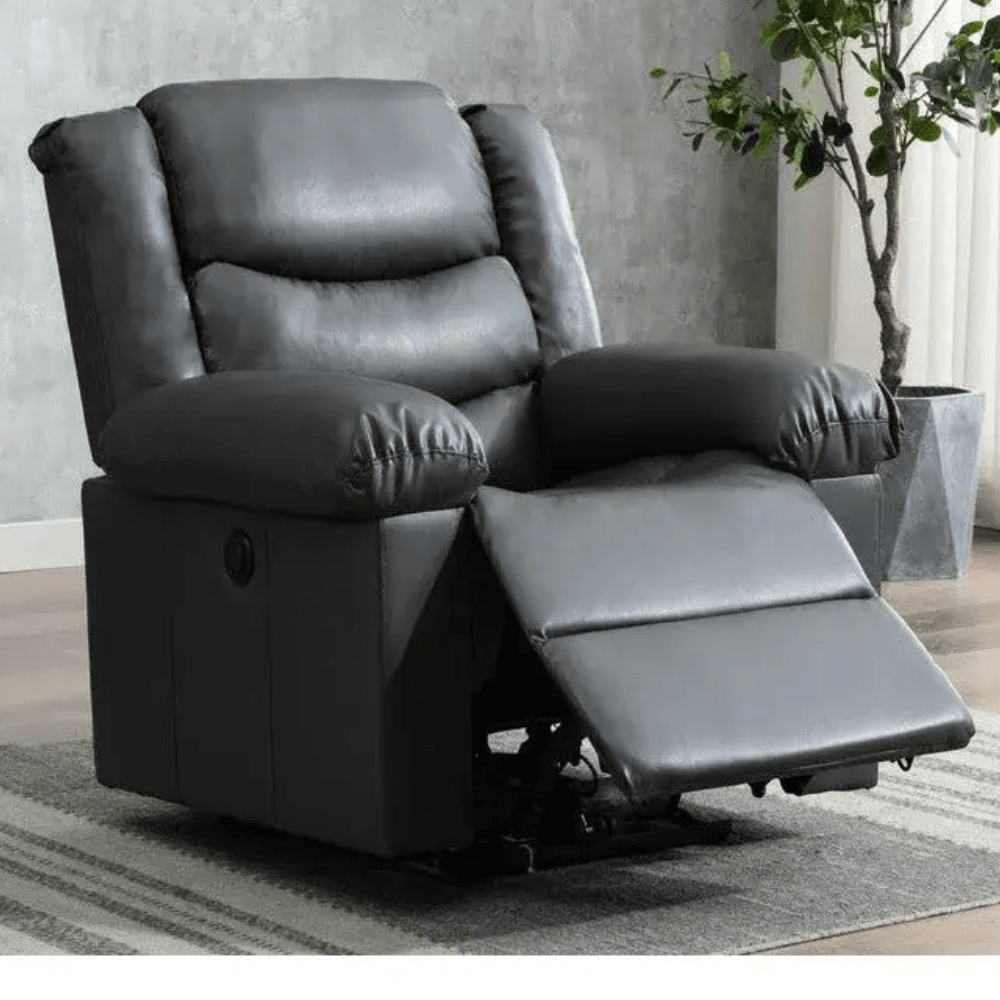 8237 Grey Power Reclining Chair By Home Elegance