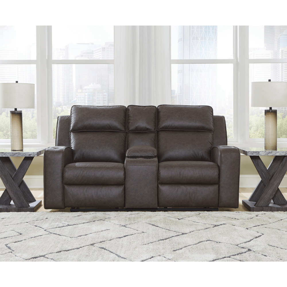 Lavenhorne Manual Reclining Loveseat with Console By Ashley