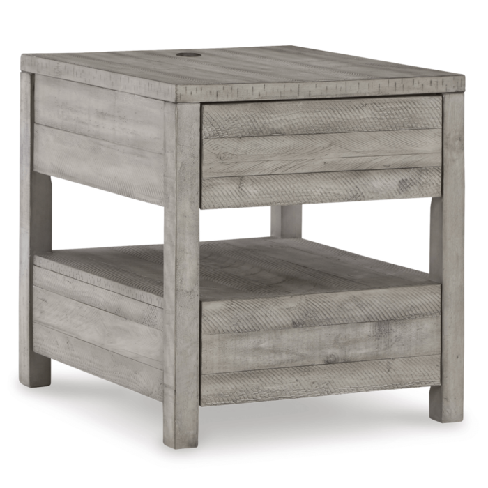 Naydell End Table with USB Charging By Ashley no background product image
