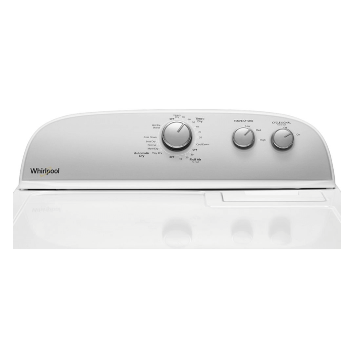 Whirlpool 7.0 cu. ft. Top Load Gas Dryer with AutoDry™ Drying System dial close up product image