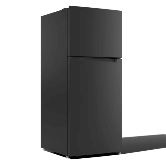 Element 17.6 Cu. Ft. Black Top Freezer Refrigerator angled product image