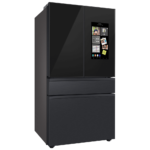 Samsung Bespoke Counter Depth 4-Door French Door Refrigerator with Family Hub angled product image