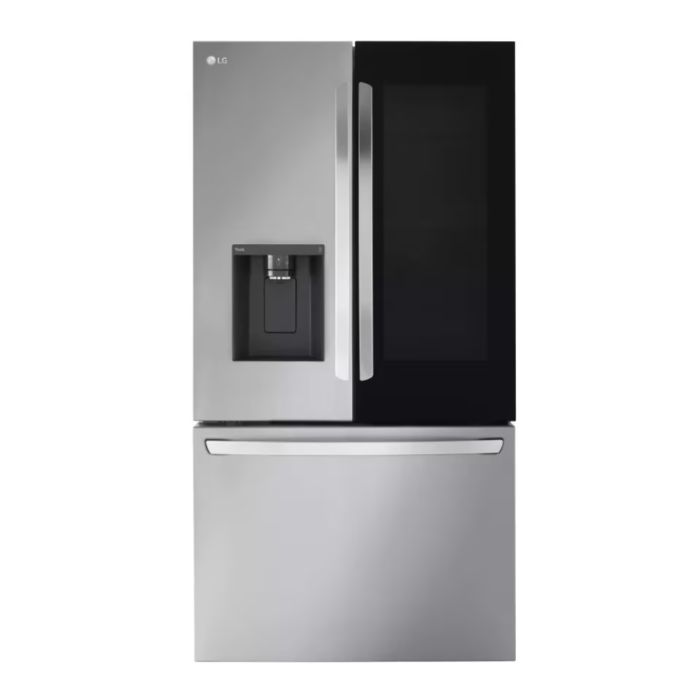 LG 26 cu. ft. Smart InstaView Counter-Depth French Door Refrigerator LRFOC2606S instantview darkened product image