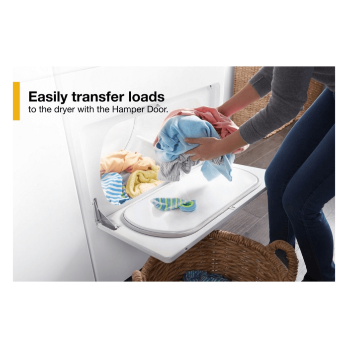 Whirlpool 7.0 cu. ft. Top Load Gas Dryer with AutoDry™ Drying System door open showing ease product image