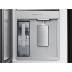 Samsung Bespoke Counter Depth 4-Door French Door Refrigerator with Family Hub beverage center close up product image