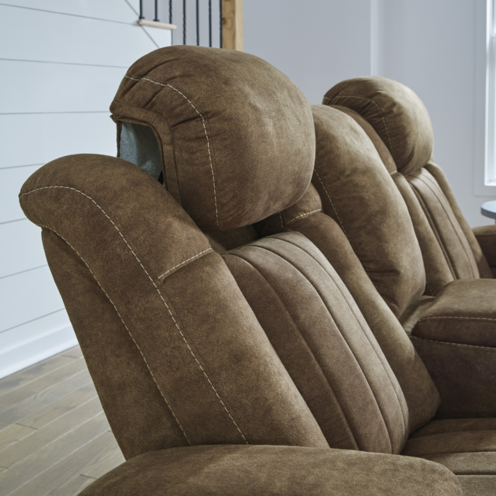 Wolfridge Dual Power Reclining Sofa and Loveseat By Ashley opening adjustable headrests product image