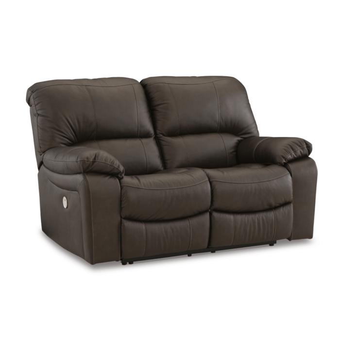 Leesworth Power Leather Reclining loveseat By Ashley no background product image