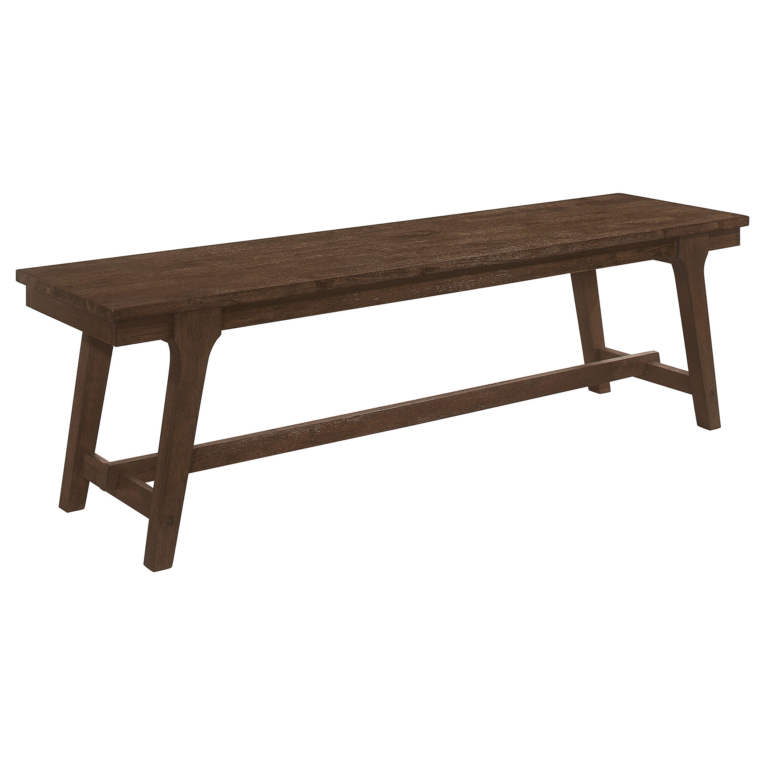 107593_02xHD Reynolds Wood Trestle Base Dining Bench Brown Oak product image