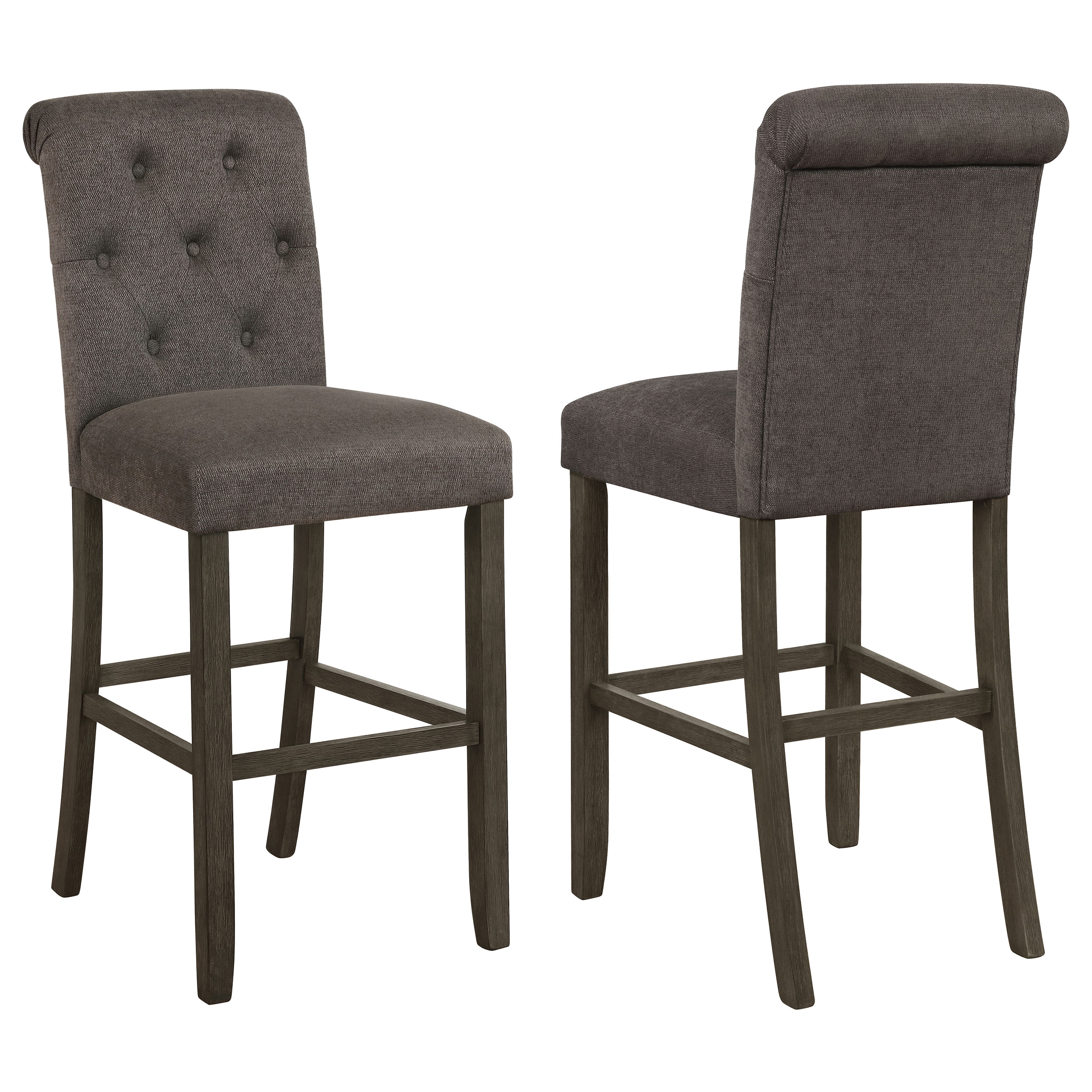 193179_001xHD Balboa Fabric Upholstered Bar Chair Grey (Set of 2) product image