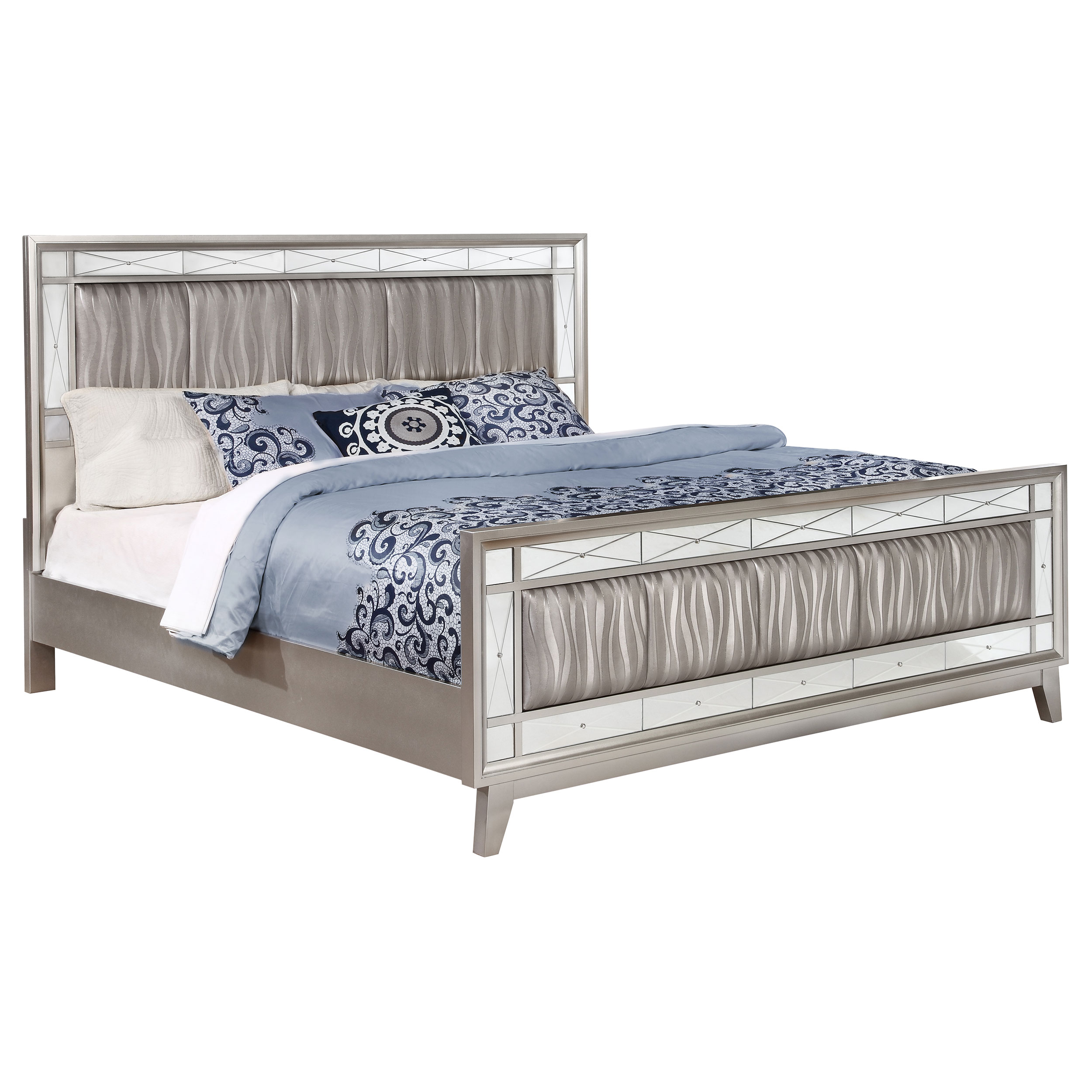 204921F_02xHD Leighton Wood Full Panel Bed Metallic Mercury product image