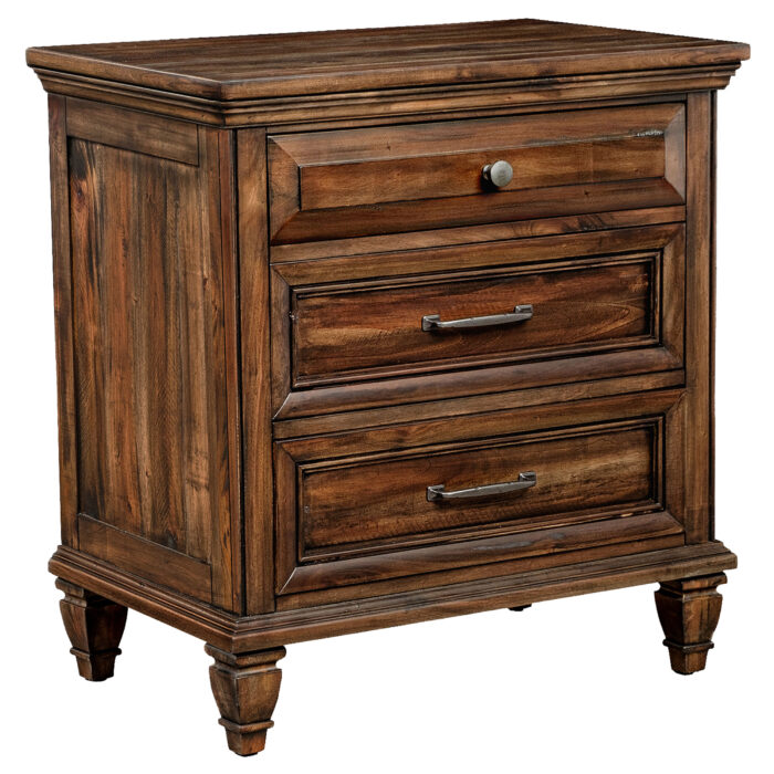 Avenue 3-drawer Nightstand Weathered Burnished Brown product image