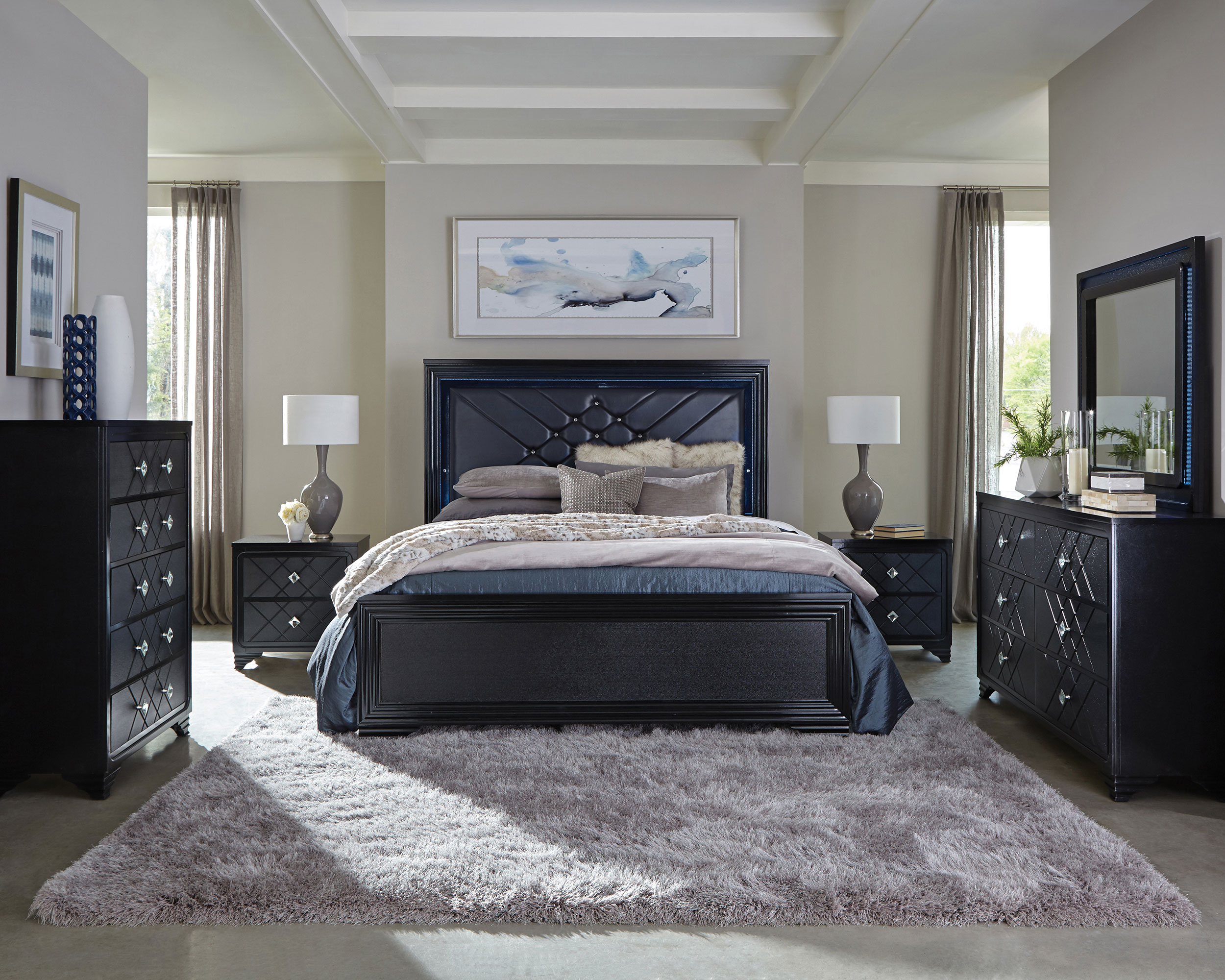 223571Q-S4_01xHD Penelope 4-piece Queen Bedroom Set Midnight Star product image