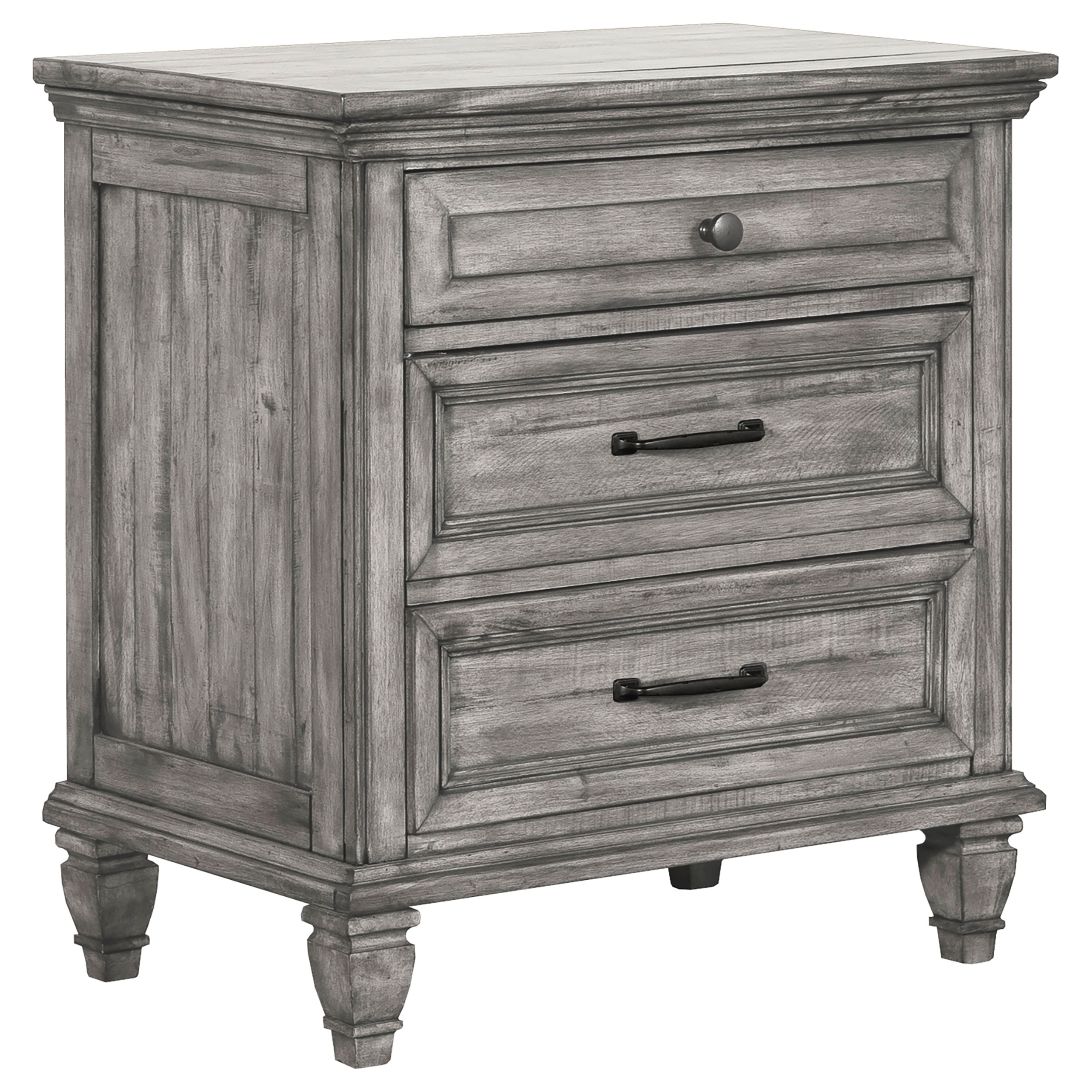 224032_03xHD Avenue 3-drawer Nightstand Weathered Grey product image