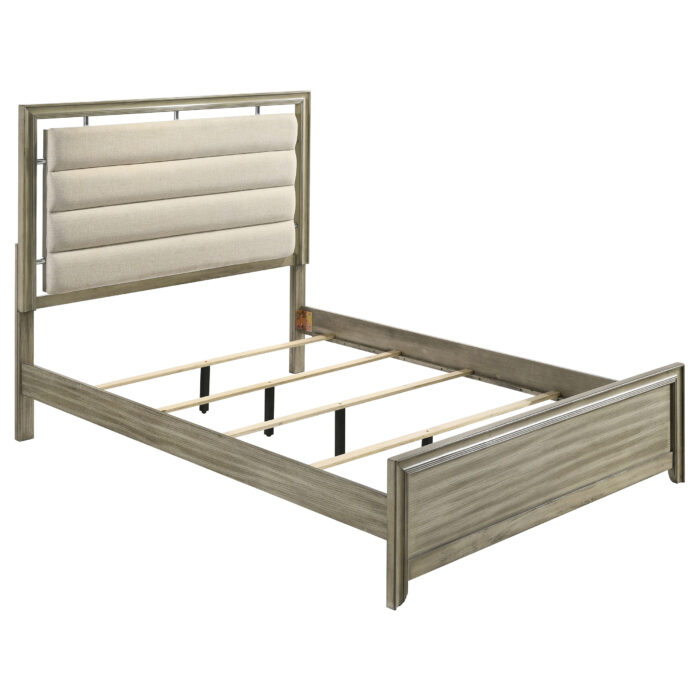 Giselle Wood Queen Panel Bed Rustic Beige product image