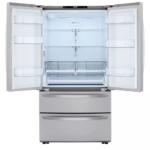 LG 27 Cu.Ft. 4 Door French Door Refrigerator In Stainless Steel LMWS27626S Doors Open product image