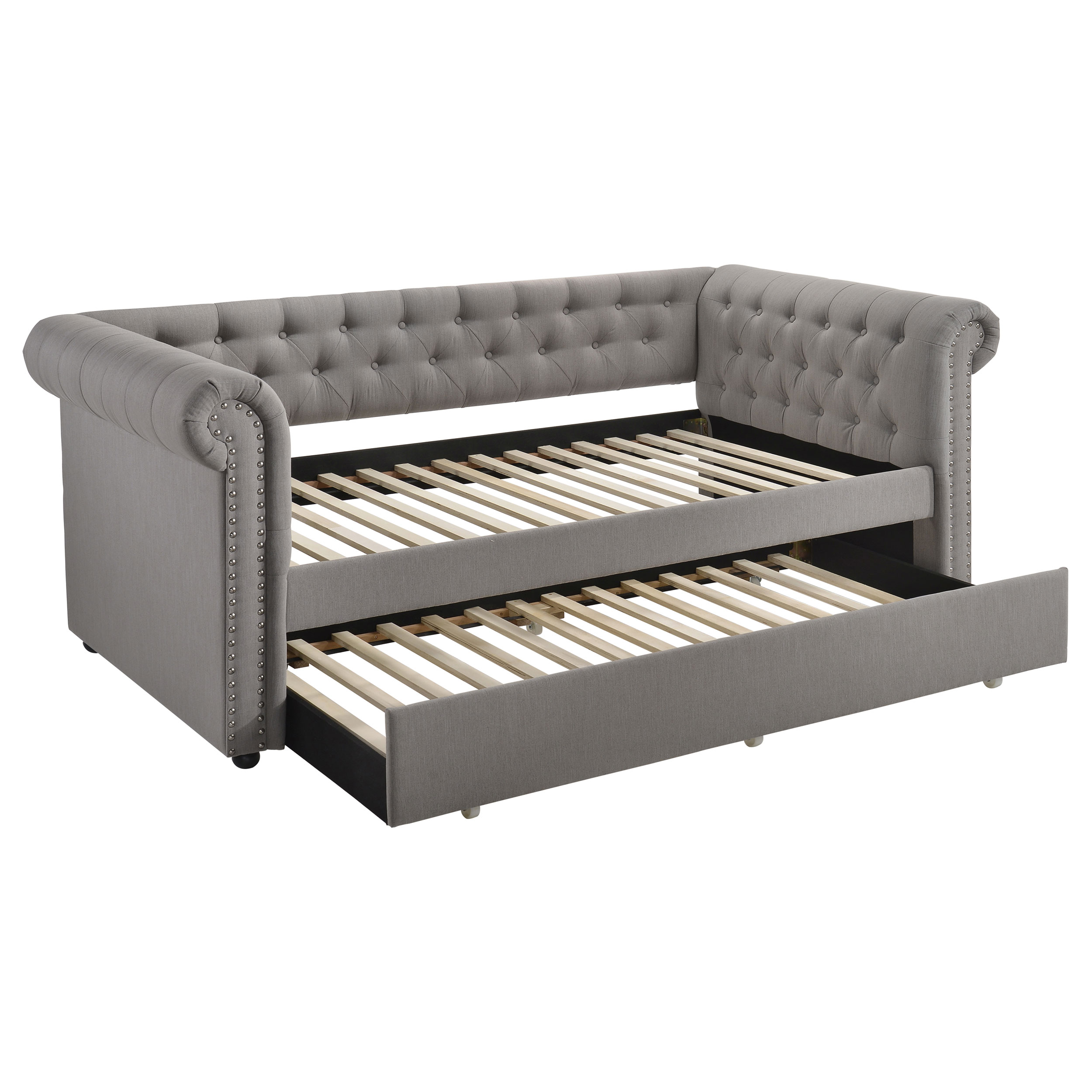 300549_02xHD Kepner Upholstered Twin Daybed with Trundle Grey product image