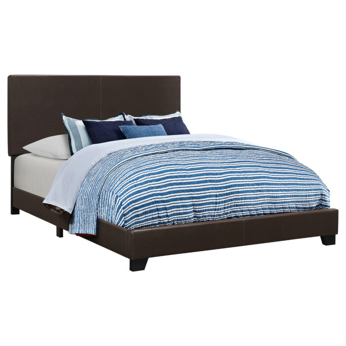 Dorian Faux Leather Upholstered Full Panel Bed Brown product image