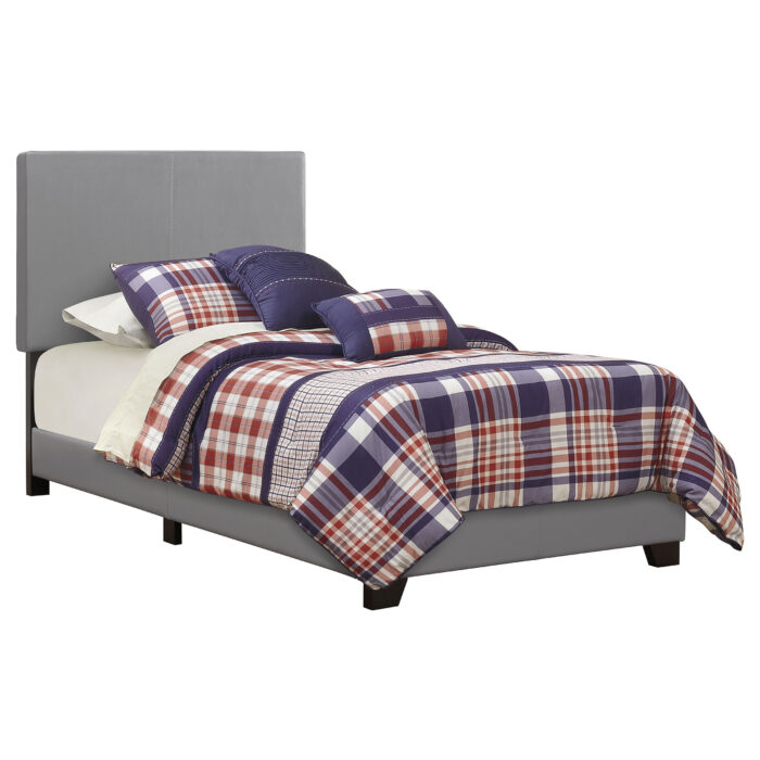Dorian Faux Leather Upholstered Twin Panel Bed Grey product image