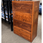 5 Drawer Large Oak Chest By Elias Furniture side view product image