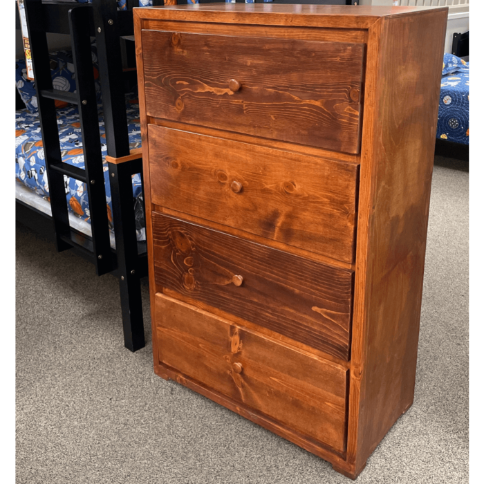 5 Drawer Large Oak Chest By Elias Furniture side view product image