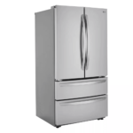 LG 27 Cu.Ft. 4 Door French Door Refrigerator In Stainless Steel LMWS27626S angled product image