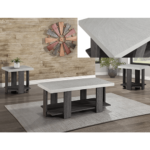 Boris Coffee and 2 End Table Set By Crown Mark with close up product image