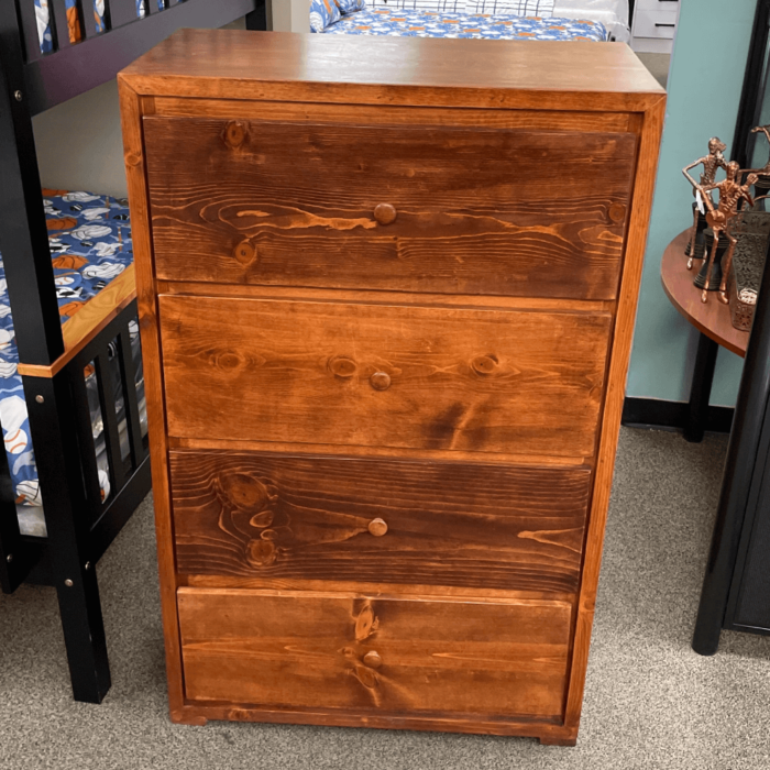 5 Drawer Large Oak Chest By Elias Furniture top view product image