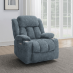602294P Houston Upholstered Power Lift Recliner in Slate Blue By Coaster in room product image