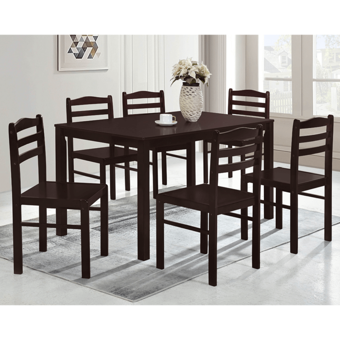 Oklahoma 7 Piece Espresso Dining Set By Home Elegance product image